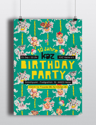 KAZ Birthday Party, Posterdesign