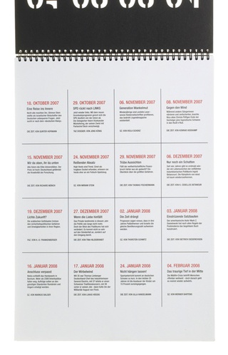 168 Stunden in einer Headline –  Typografische Wochenschau, 2008